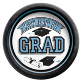 Graduation True To Your School Colors Powder Blue  7" Paper Plates